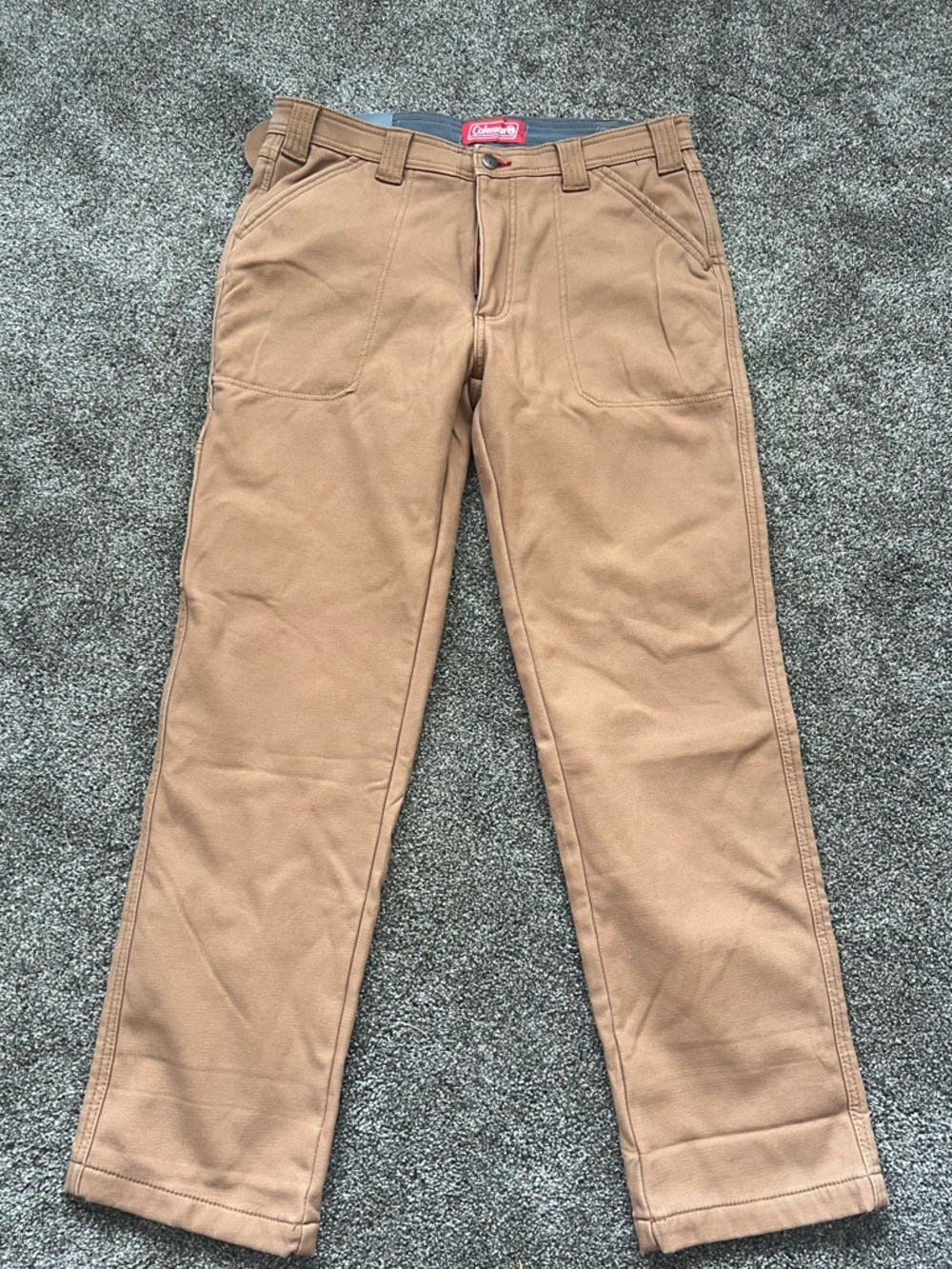 Coleman Men’s Brown/Tan Work Chinos - Rugged Straight Leg